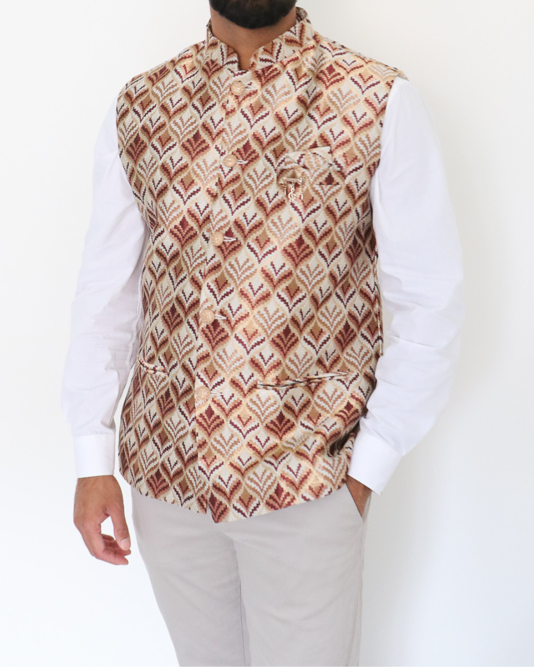 Twilight Copper Nehru Jacket