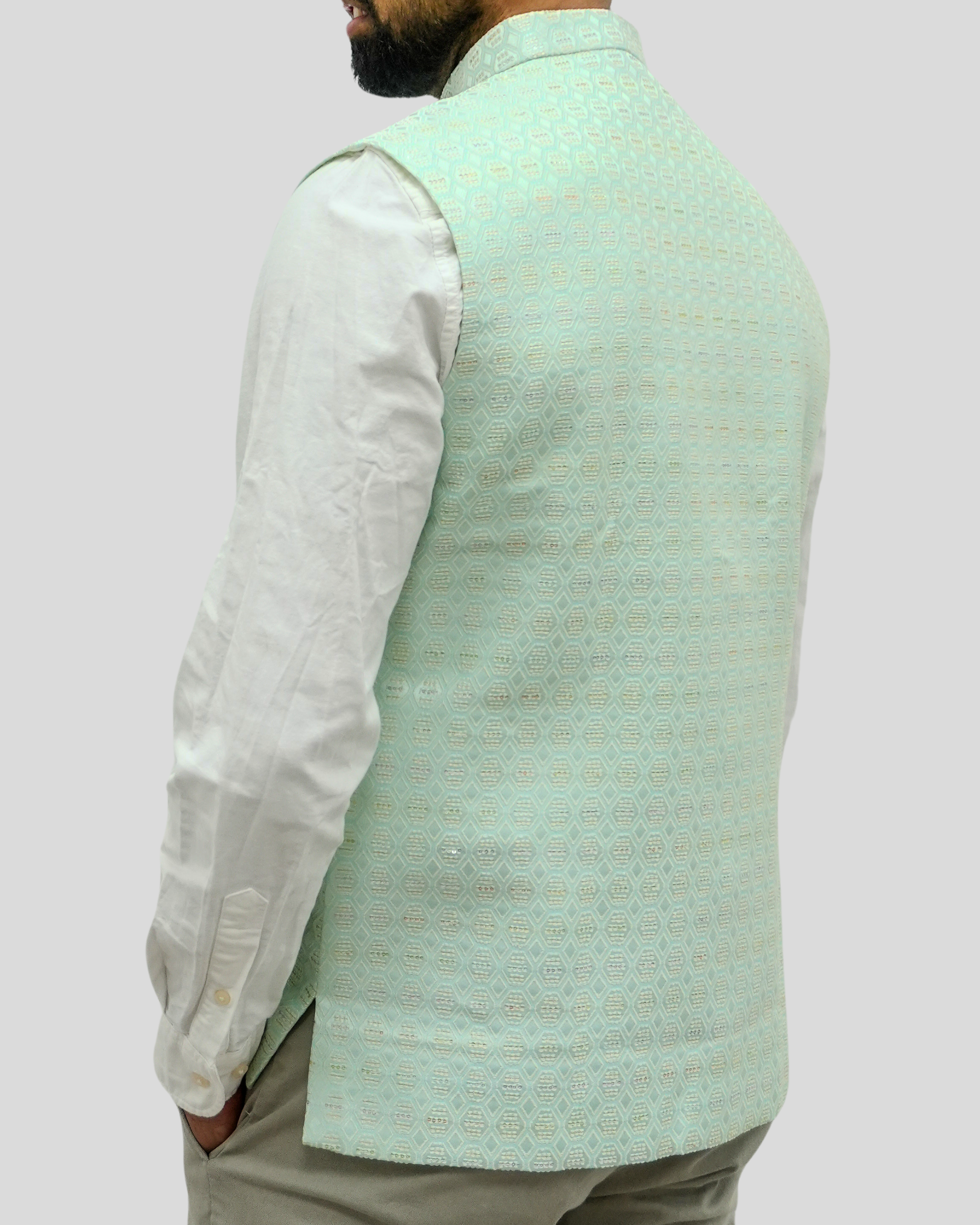 Pastel Green Nehru Jacket