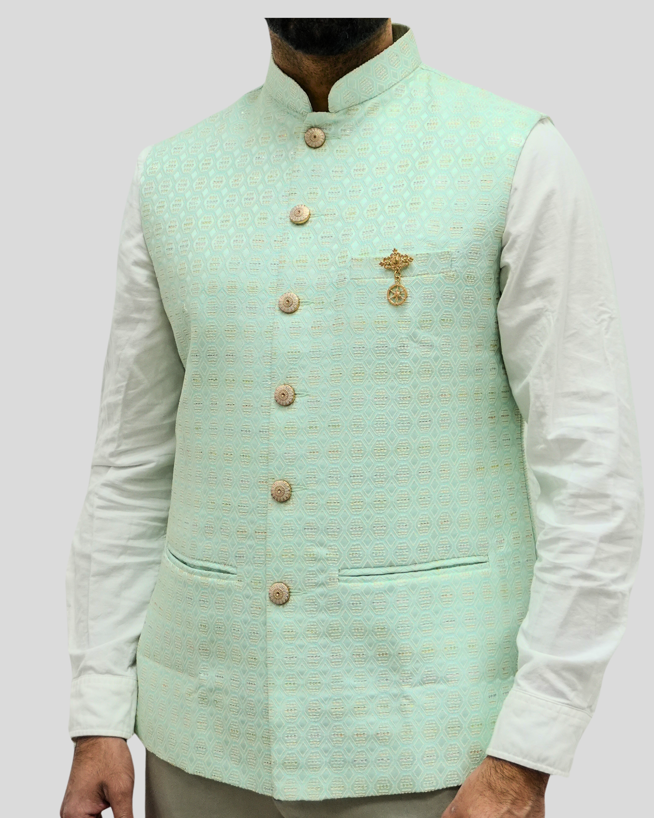 Pastel Green Nehru Jacket