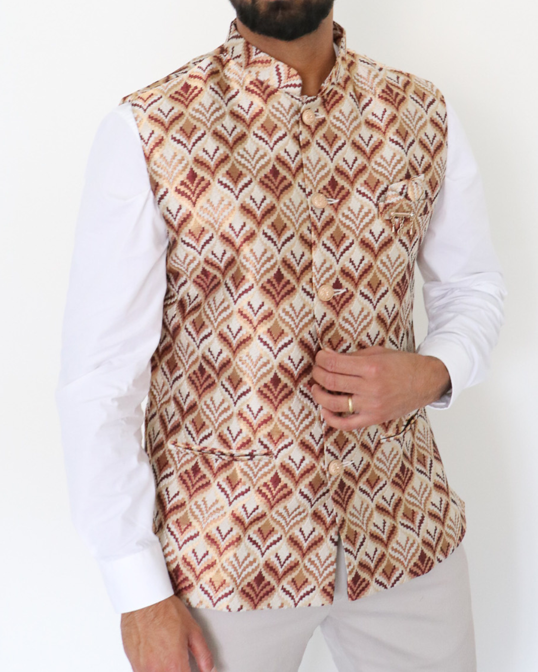 Twilight Copper Nehru Jacket