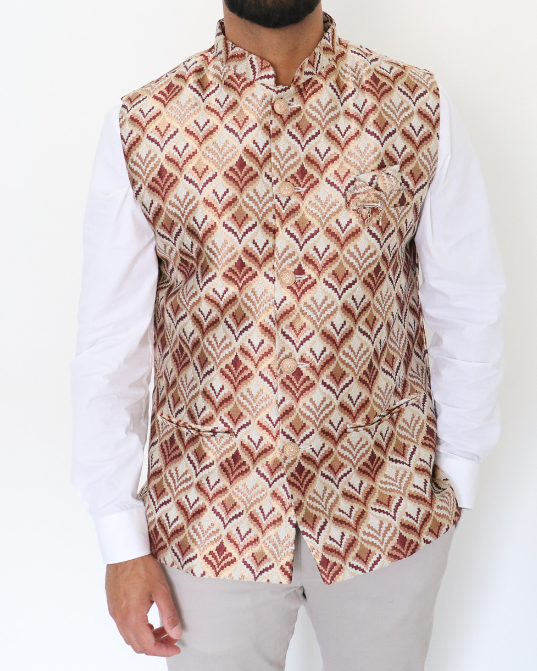 Twilight Copper Nehru Jacket