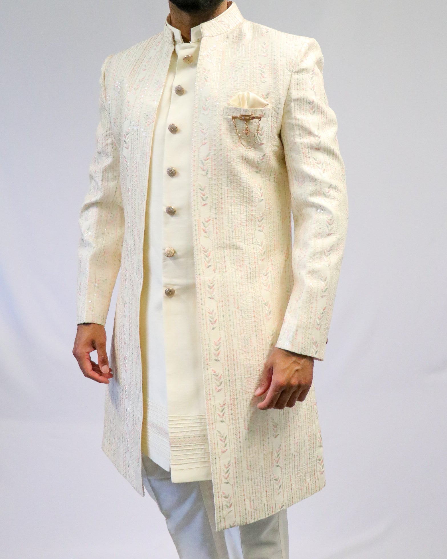 Pastel Paradise Three Piece Sherwani