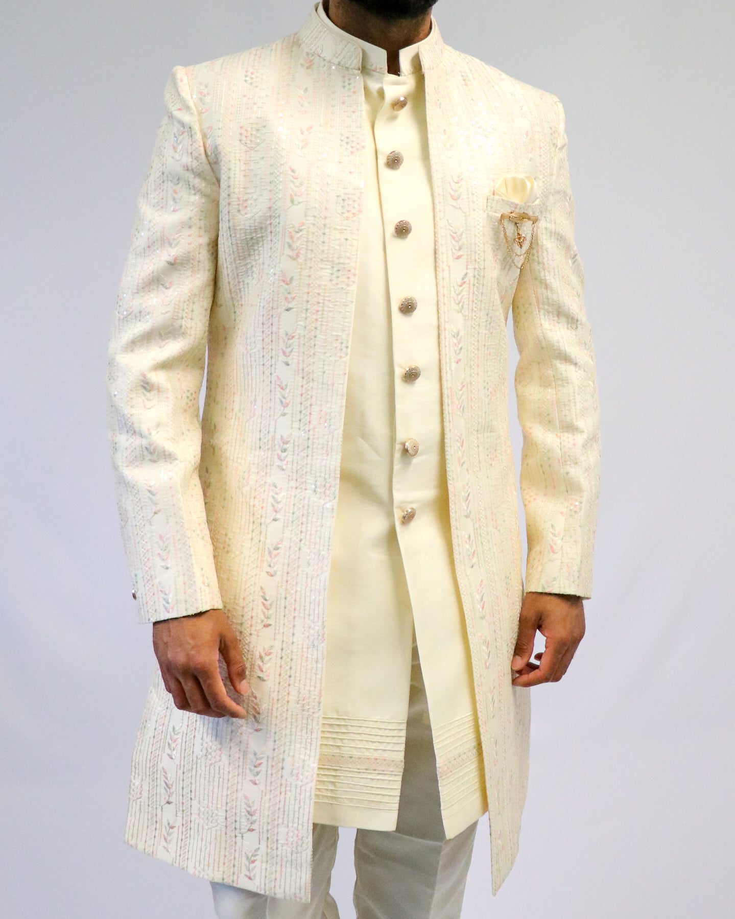 Pastel Paradise Three Piece Sherwani