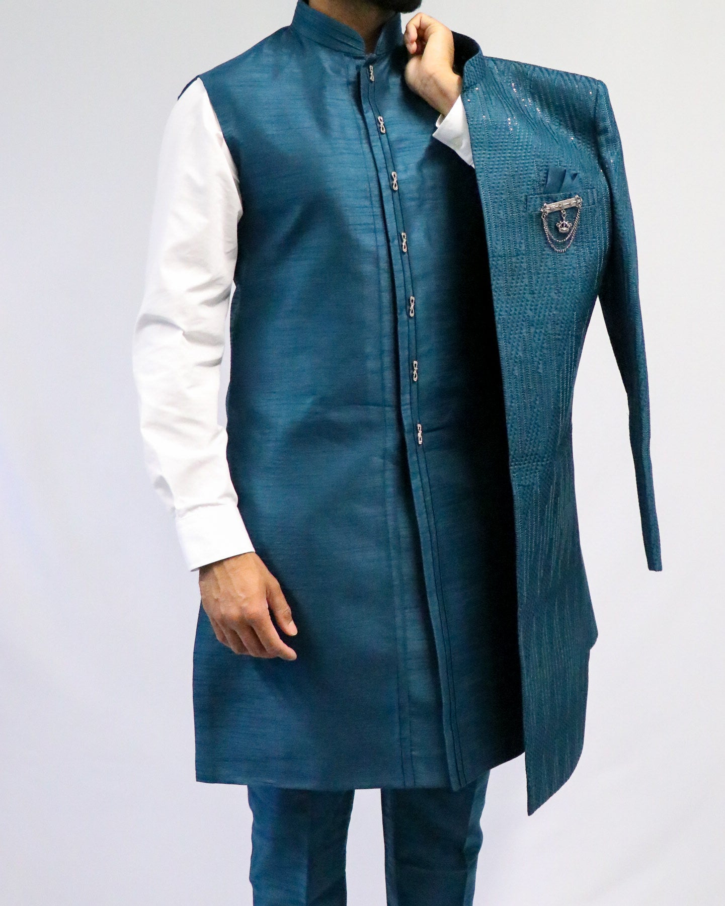 Emerald Three Piece Sherwani