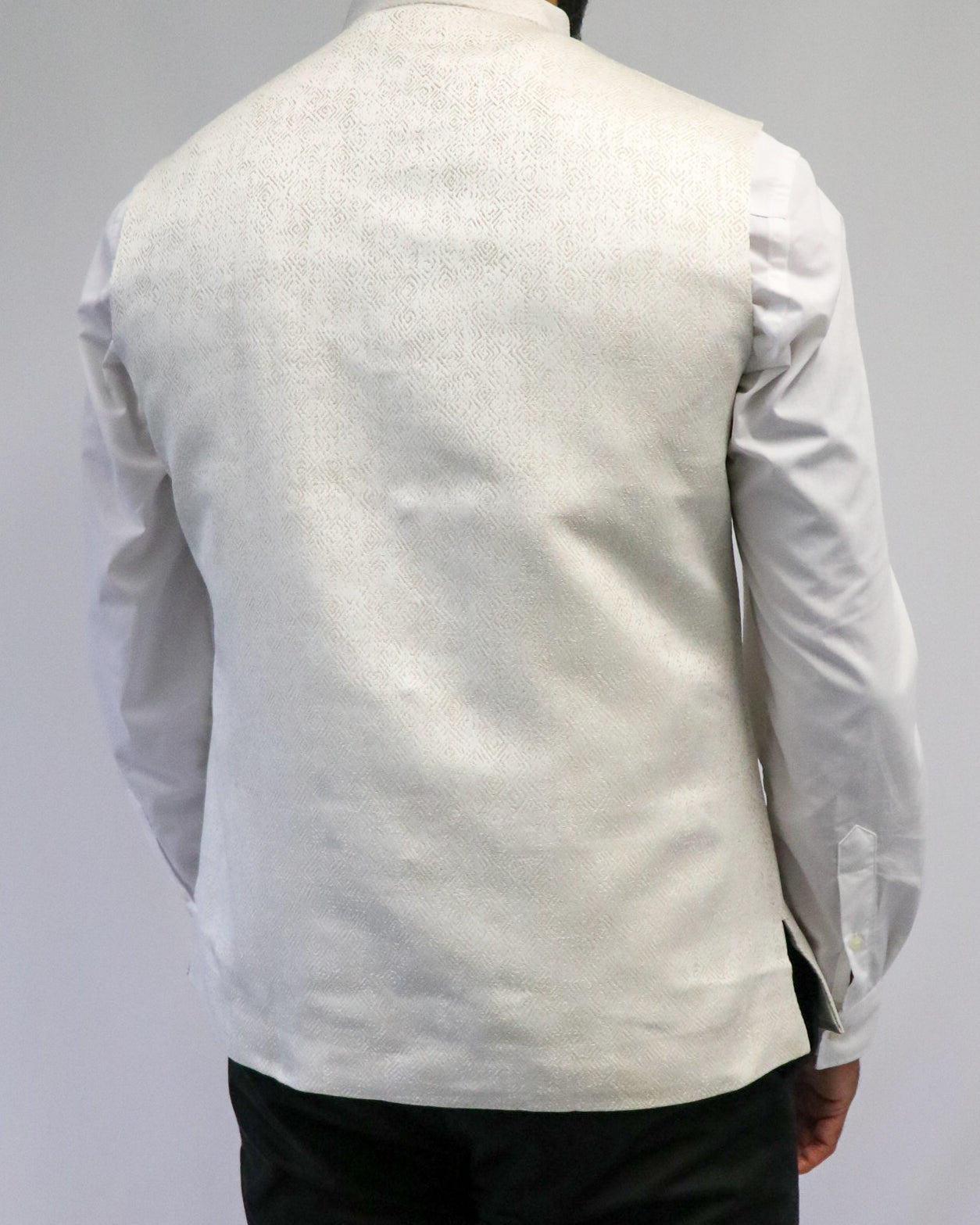 White Luxe Nehru Jacket