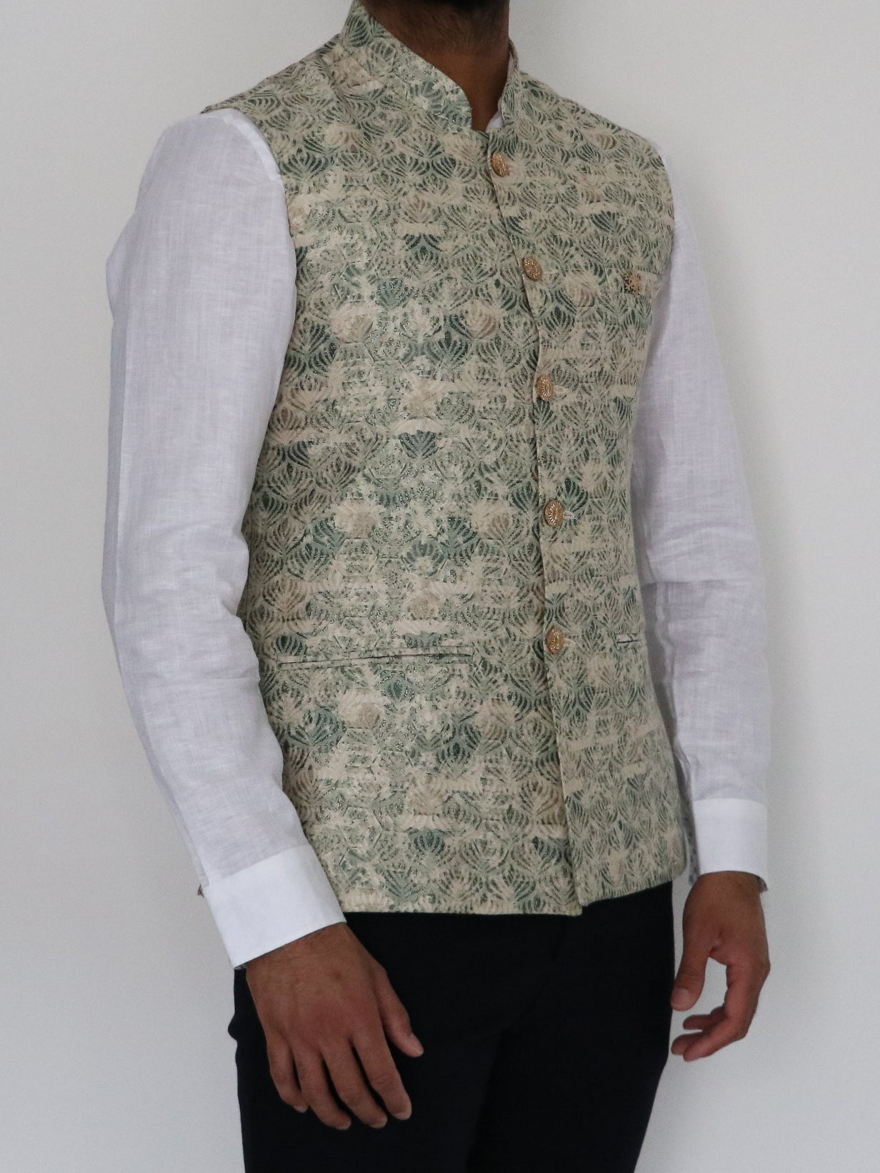 Heritage Green Nehru Jacket