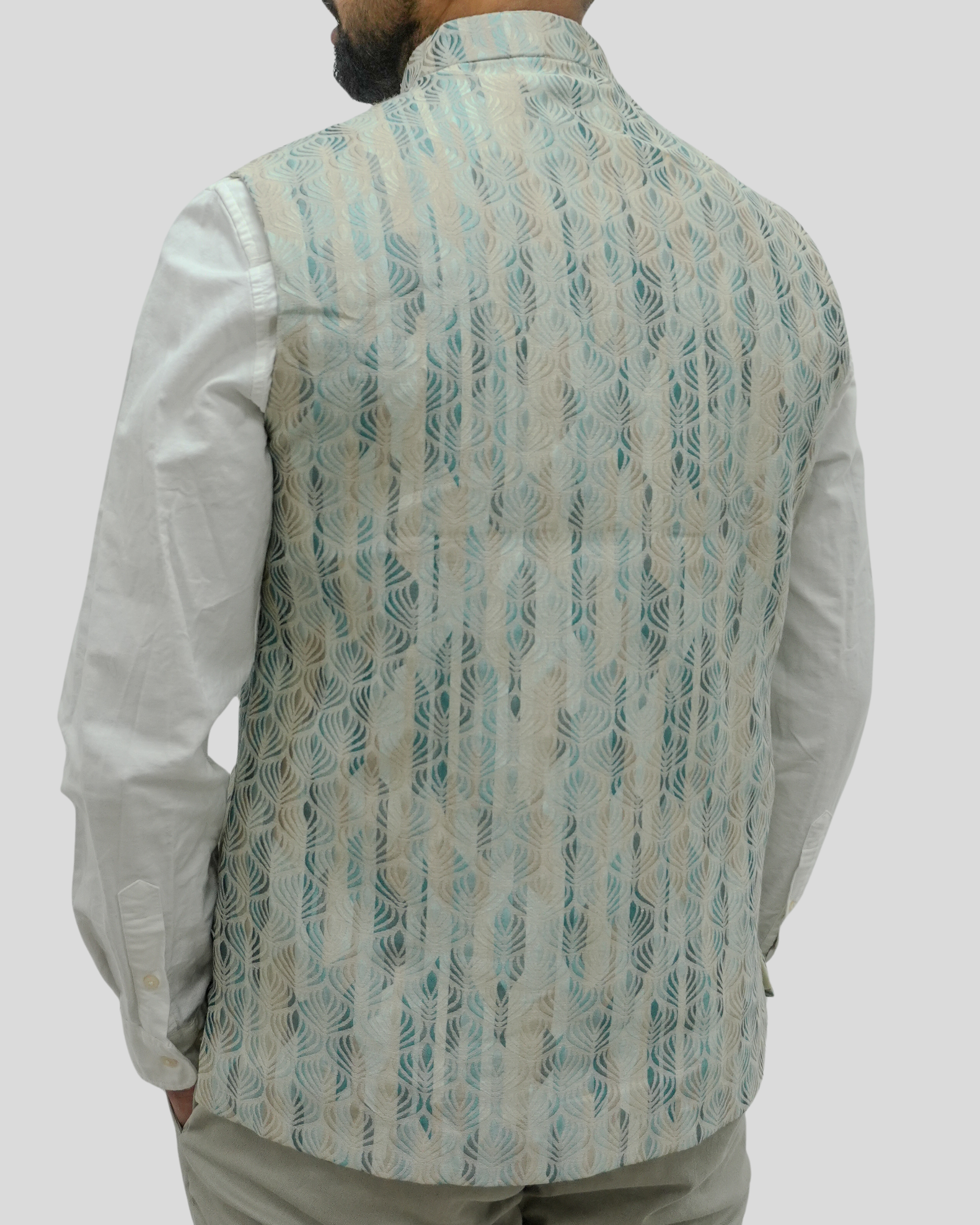 Heritage Ocean Blue Nehru Jacket