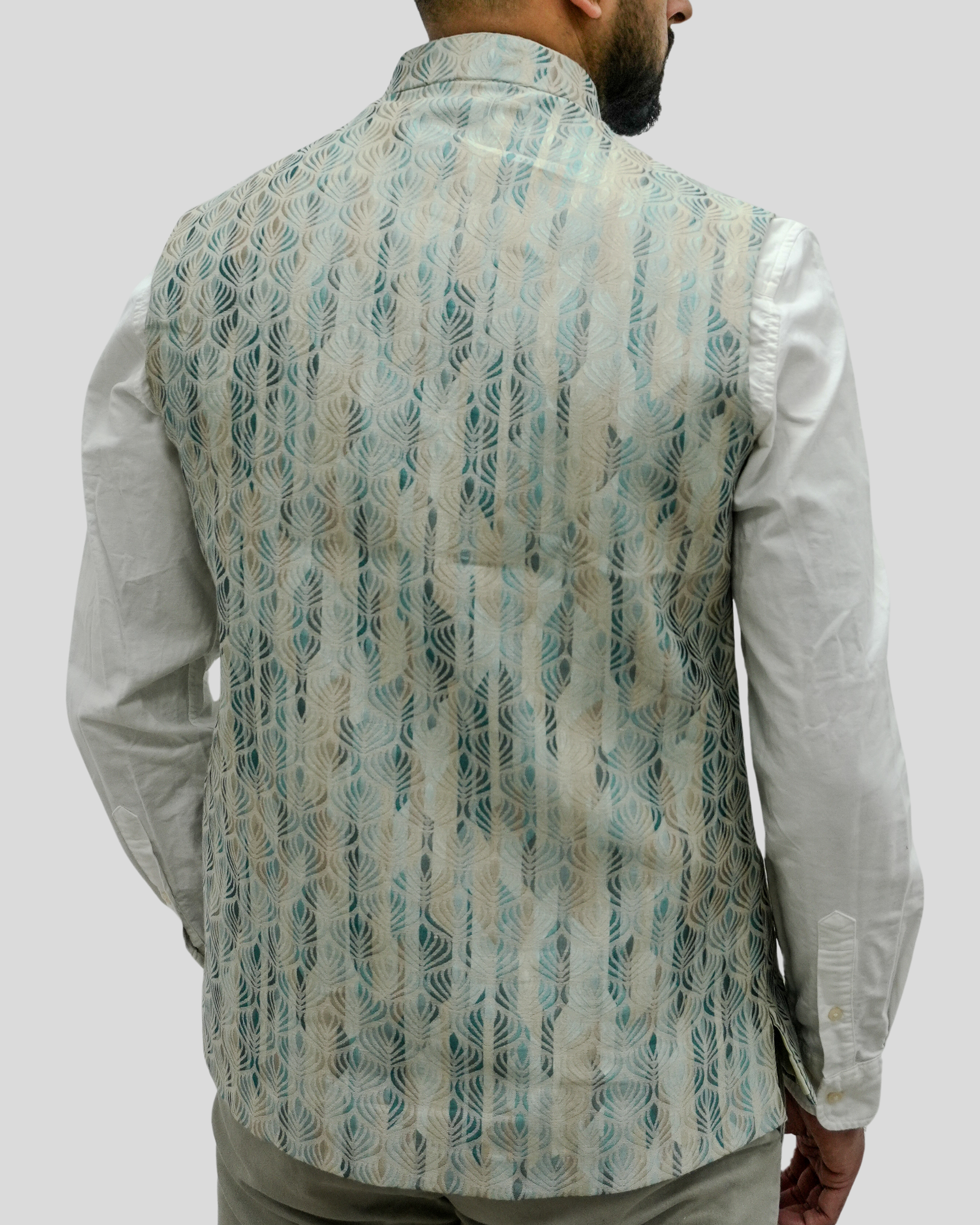 Heritage Ocean Blue Nehru Jacket