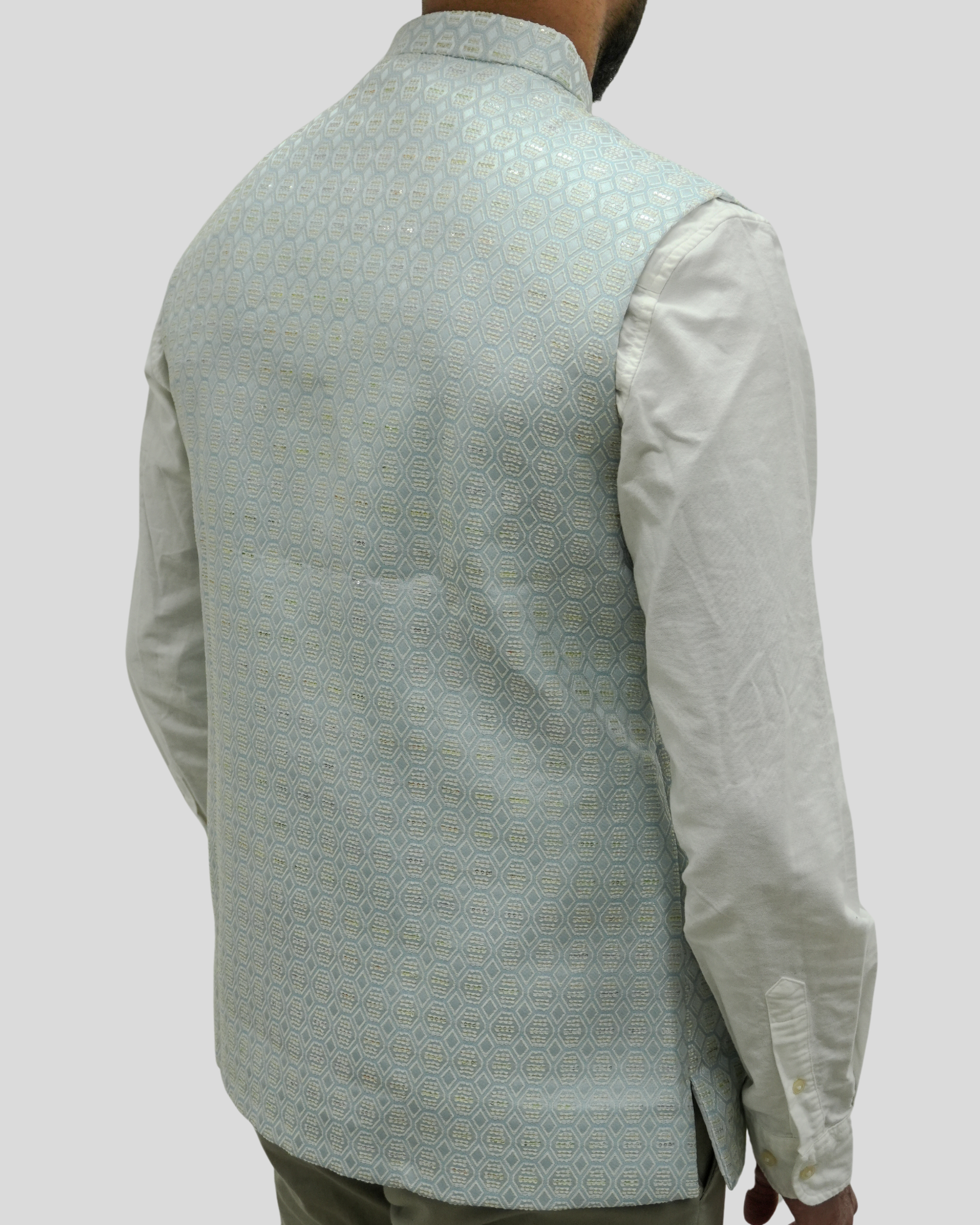 Pastel Blue Nehru Jacket