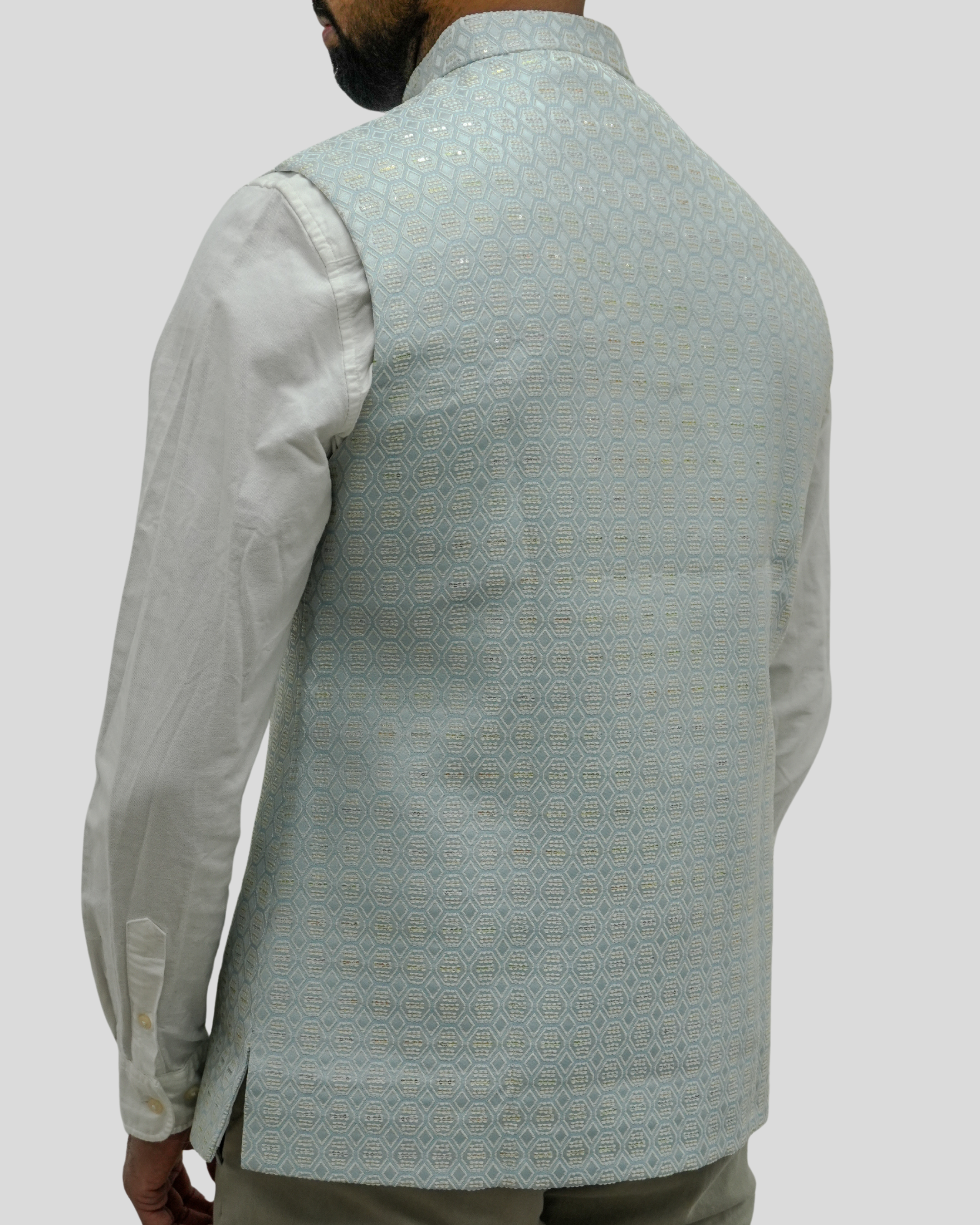 Pastel Blue Nehru Jacket